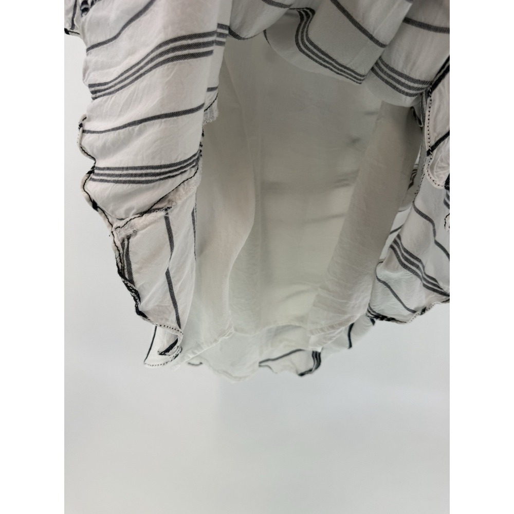 Max Studio London womens S striped tiered dress boho coastal flowy bell sleeve - Picture 8 of 10